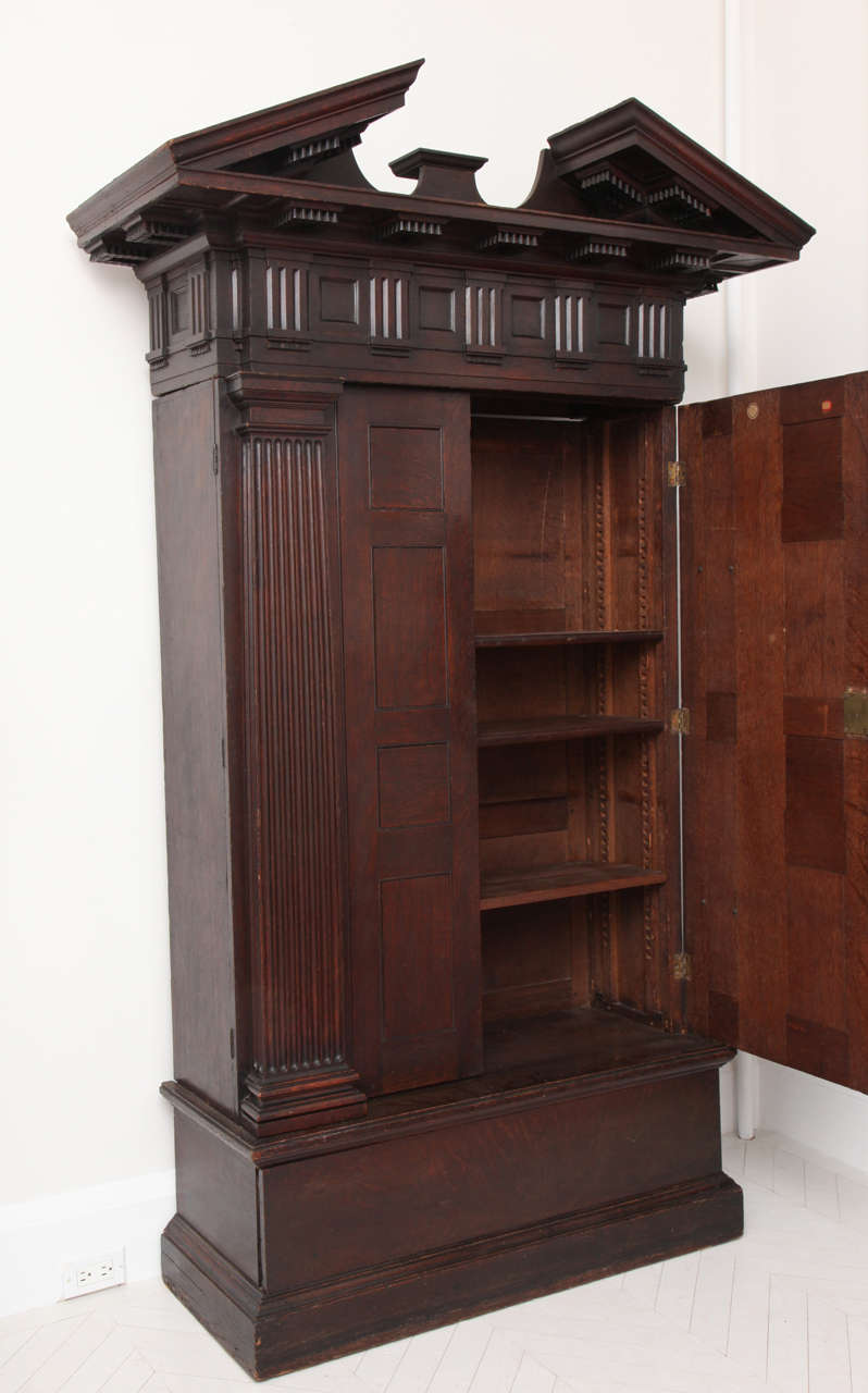 19th Century George II Stained Oak Cabinet For Sale