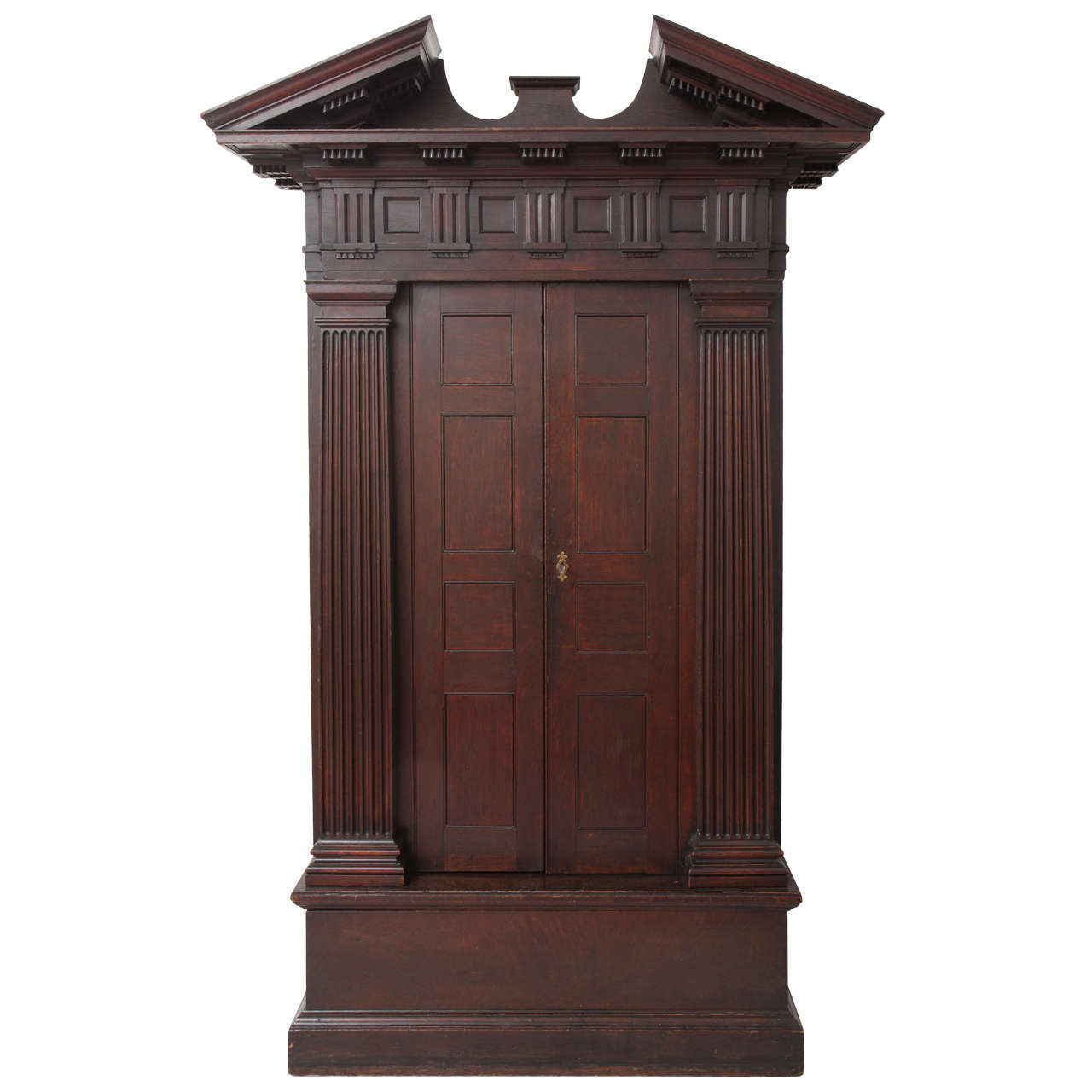 George II Stained Oak Cabinet For Sale