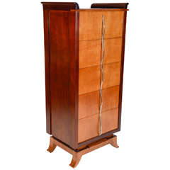 Vintage 1930's Chest in Mahogany and Sycamor
