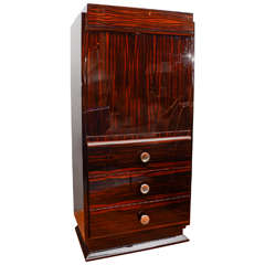 1930's Art Deco Secretaire in Macassar
