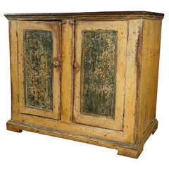 19th Century Two-Door Cupboard in Early Paint
