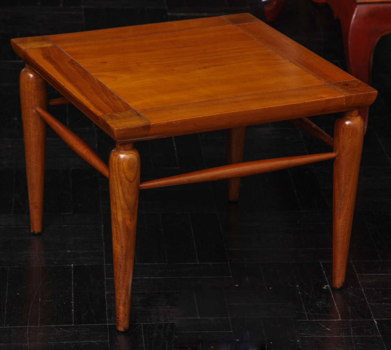 Pair of Mid-Century Walnut Tables For Sale 1