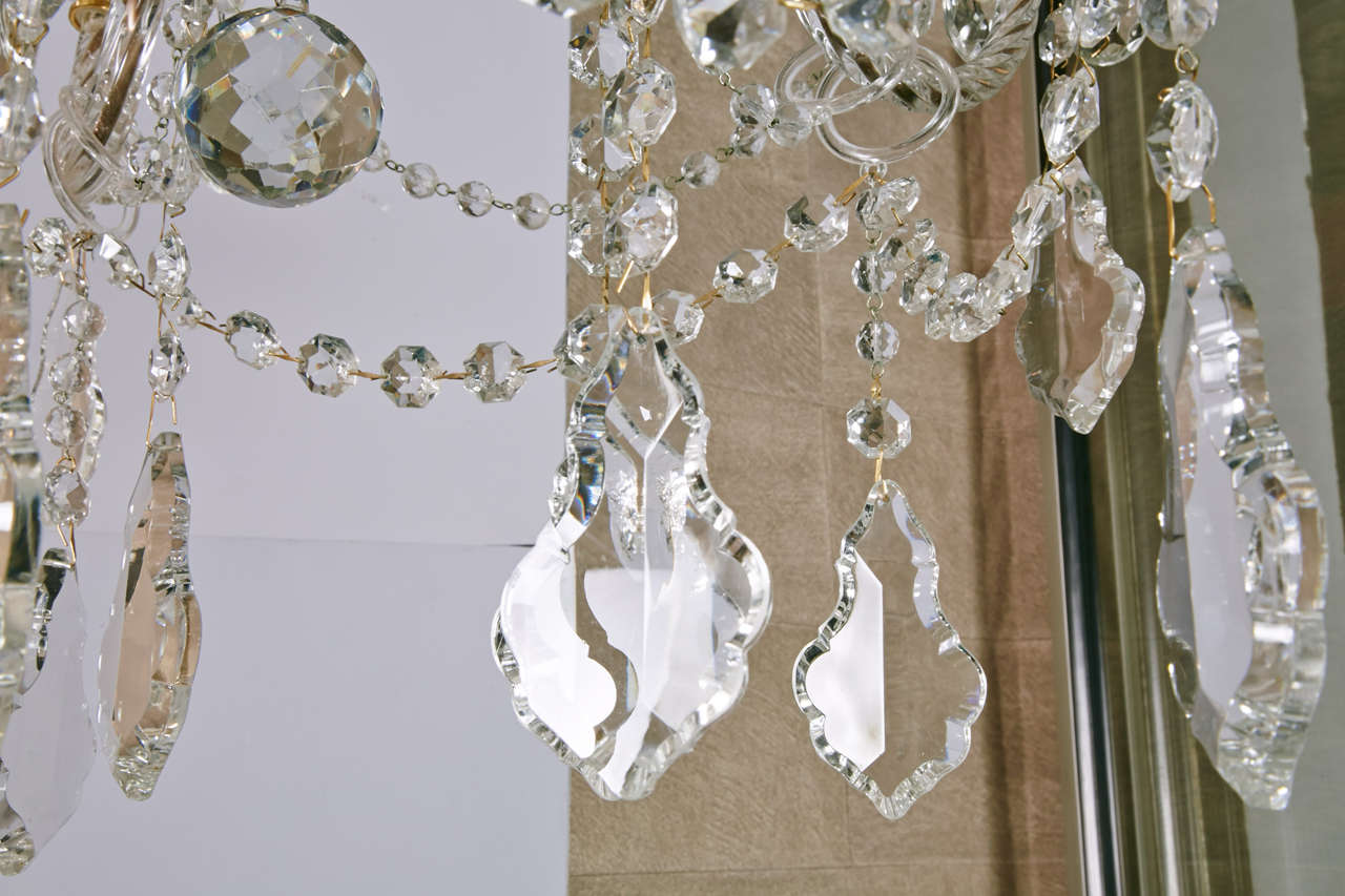 1940s France Classic Crystal Chandelier at 1stdibs 1940s France Classic Crystal Chandelier at 1stdibs
