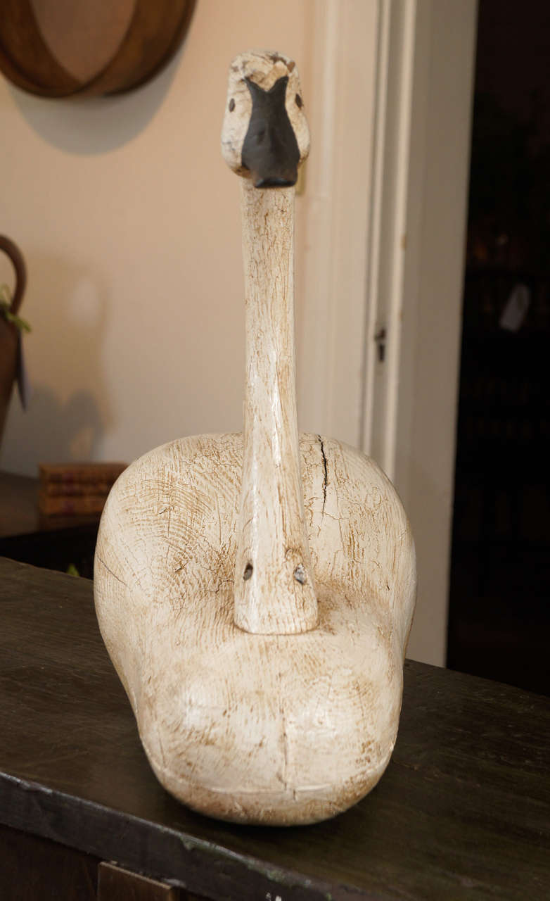 American Currituck Swan Wood Carving