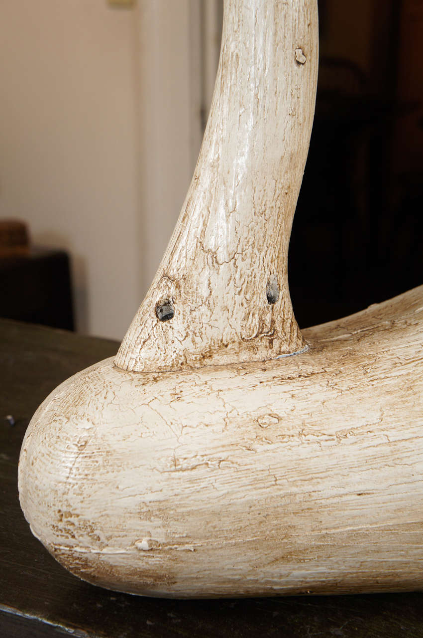 Currituck Swan Wood Carving In Excellent Condition In Sheffield, MA