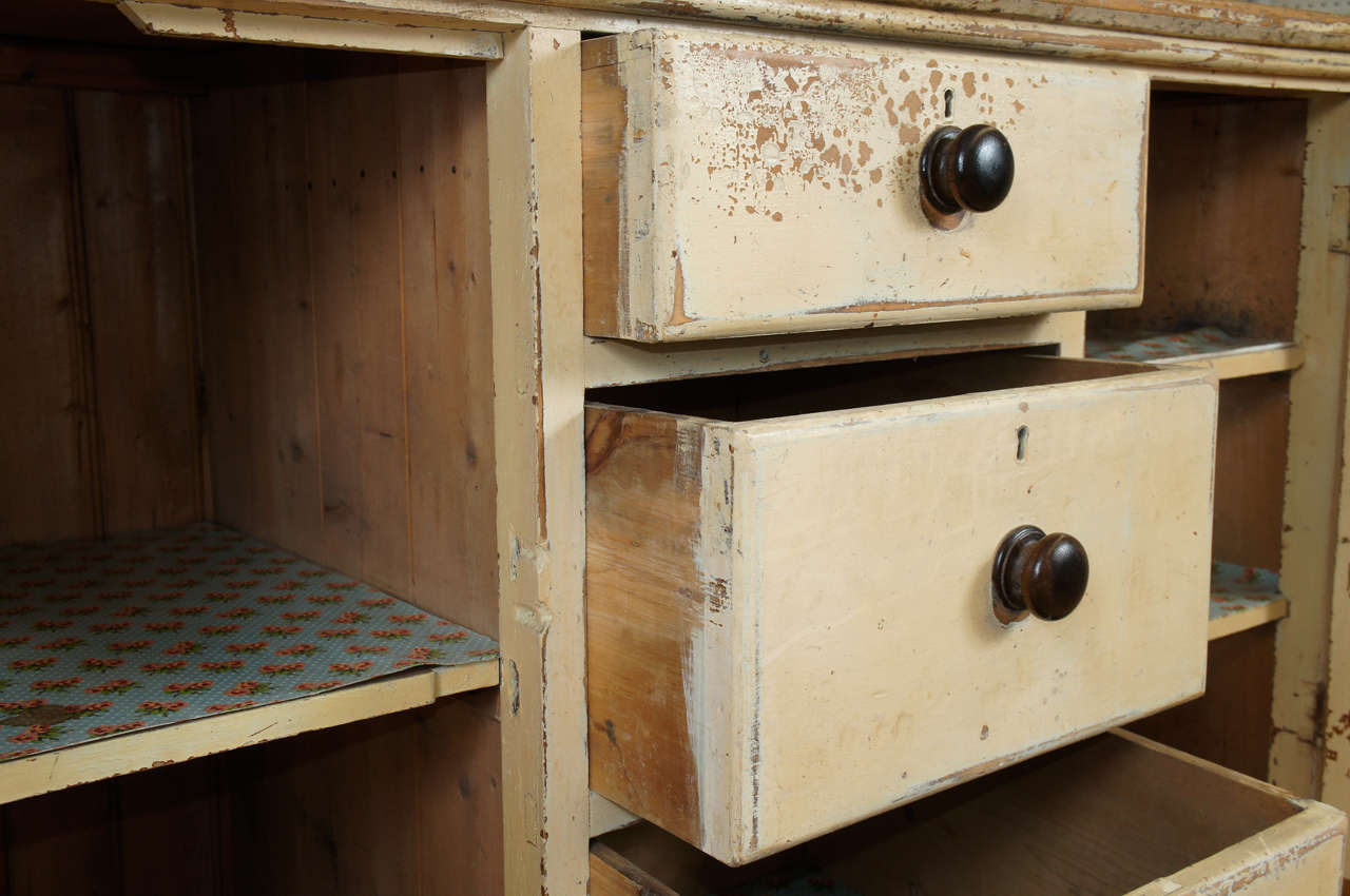 19th Century Two Door Three Drawer Dresser Base