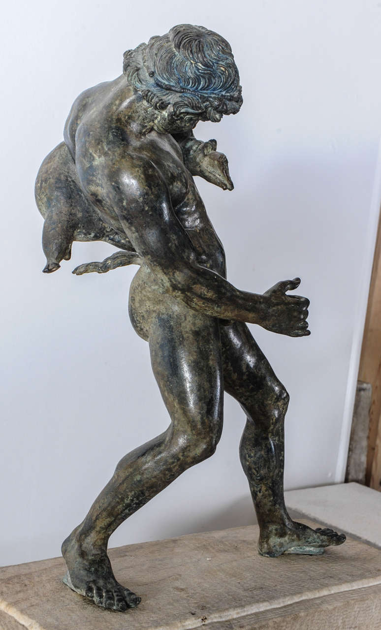 Marble Neapolitan Bronze Figure of Dionysus