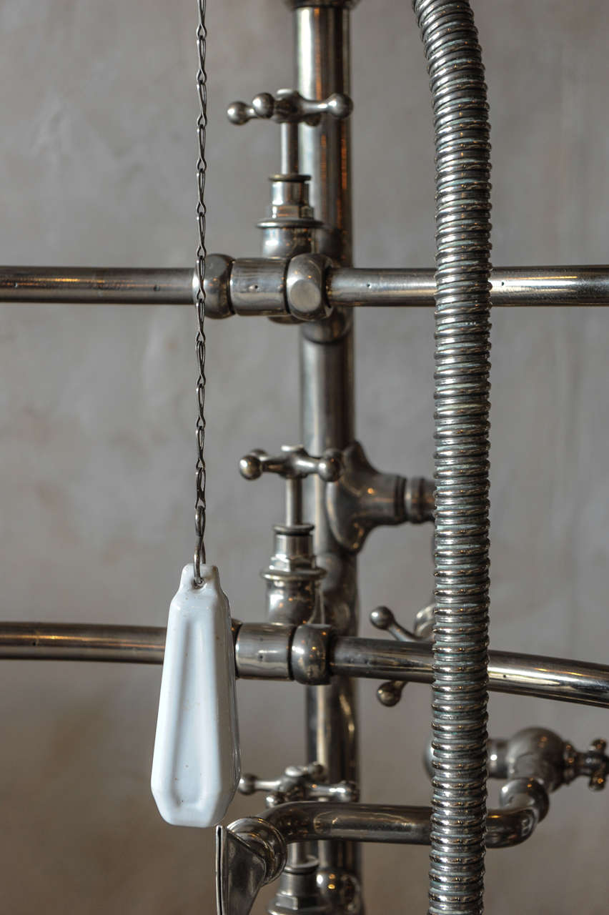 Original French FreeStanding Nickel Needle Shower at 1stDibs needle