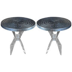 Pair of Side Tables by Enzo Missoni