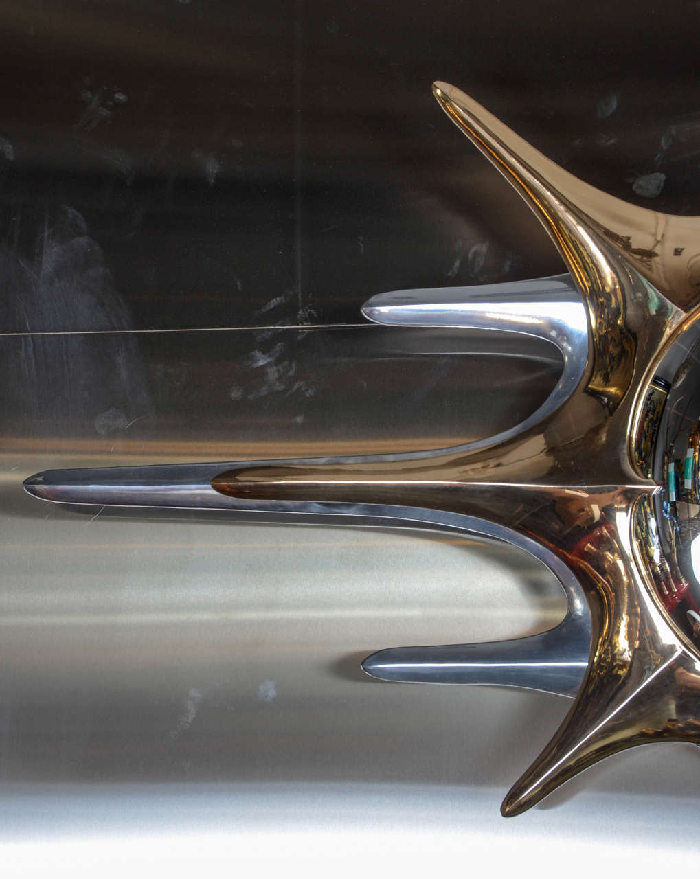 Aluminum Huge Sunburst Mirror Designed by Regis Royant For Sale