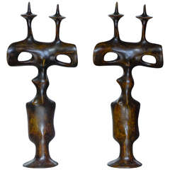 Pair of Candleholders by Victor Roman