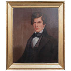 Antique Portrait of a Young Man, Oil on Canvas