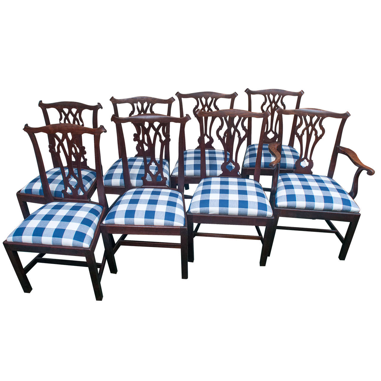 Assembled Set of Country Chippendale Chairs