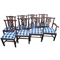 Assembled Set of Country Chippendale Chairs