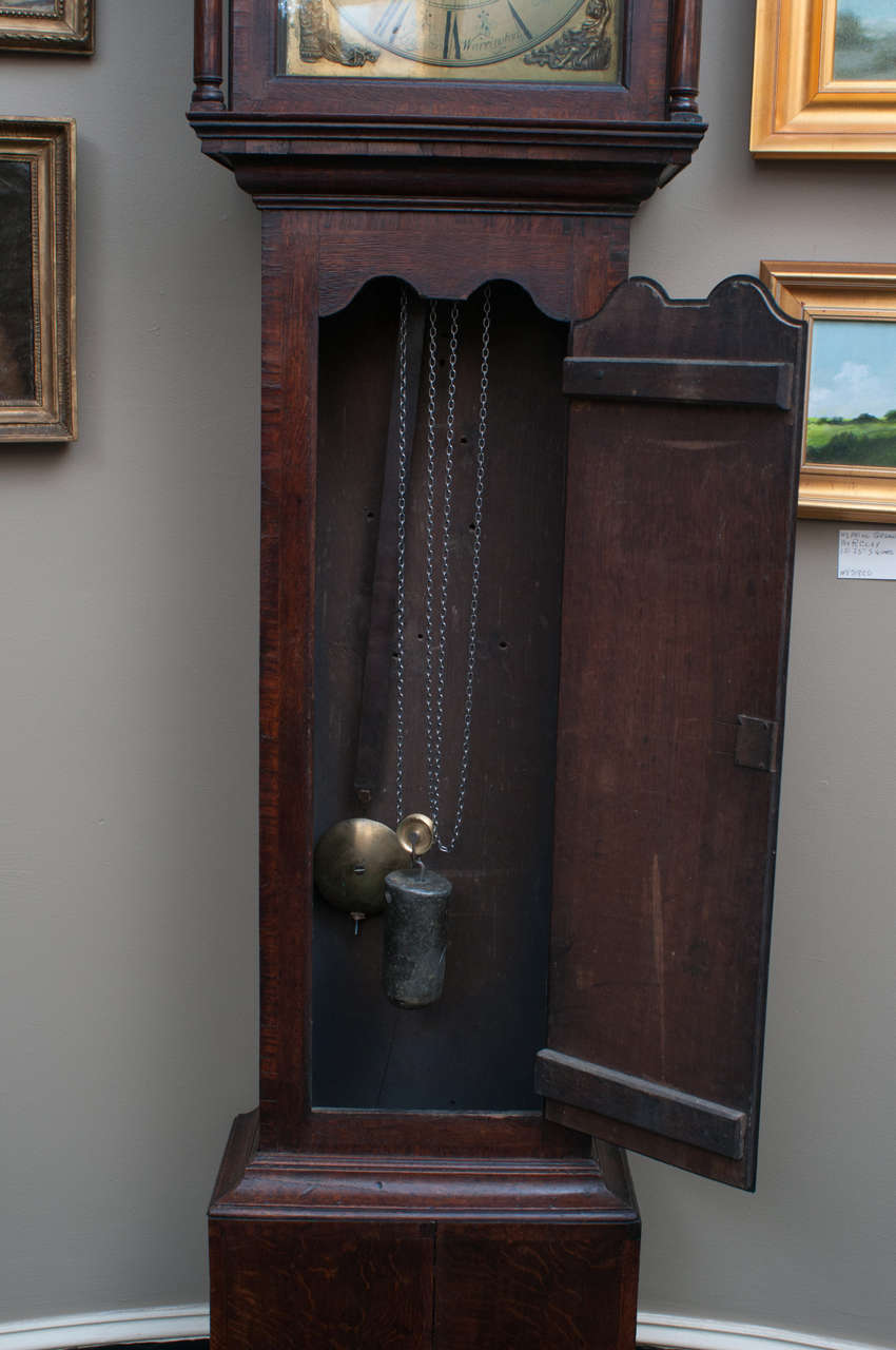 18th Century and Earlier Early English One-Handed Tall Case Clock (Grandfather)