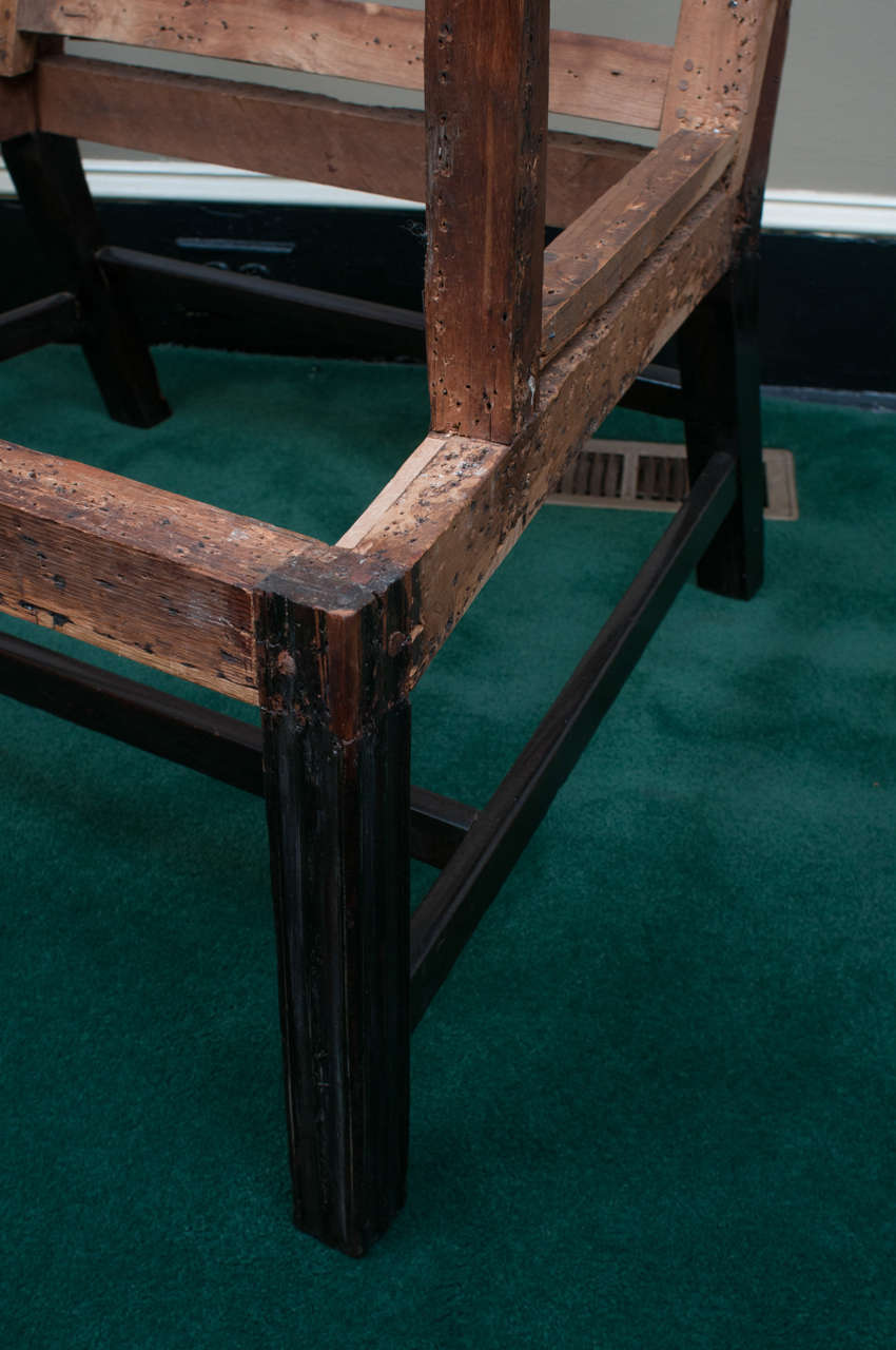 18th Century and Earlier Chippendale Wing Chair Frame