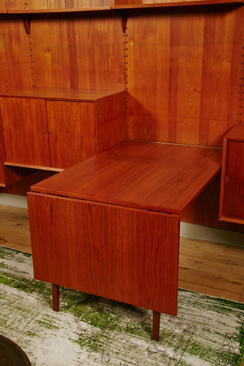 Danish Modular Wall System in Teak by Poul Cadovius, Denmark, circa 1960