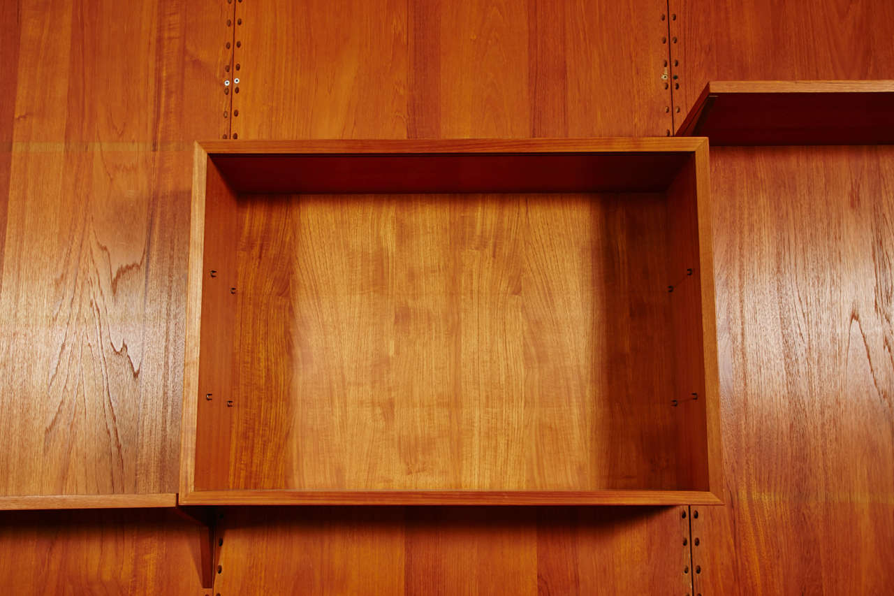 Modular Wall System in Teak by Poul Cadovius, Denmark, circa 1960 In Excellent Condition In Paris, FR