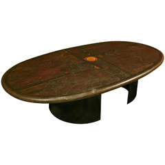 Very rare oval large coffee table by Paul Kingma ca.1992