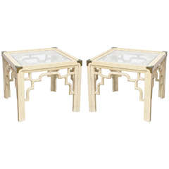 Pair of Hollywood Regency End Tables