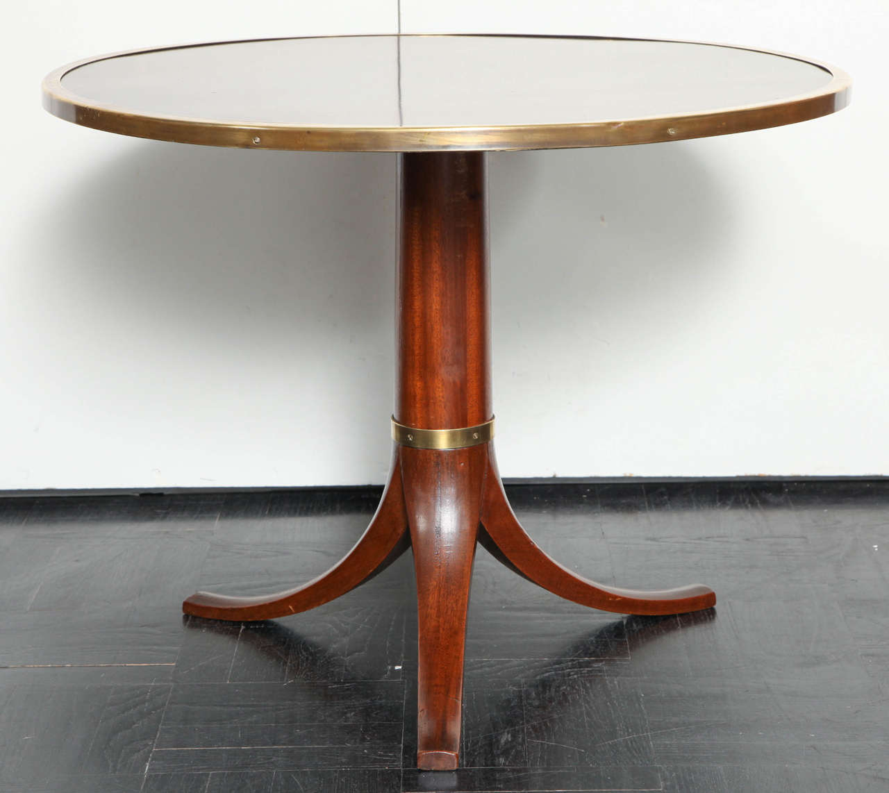 French Mid-20th Century Mahogany Circular Table
