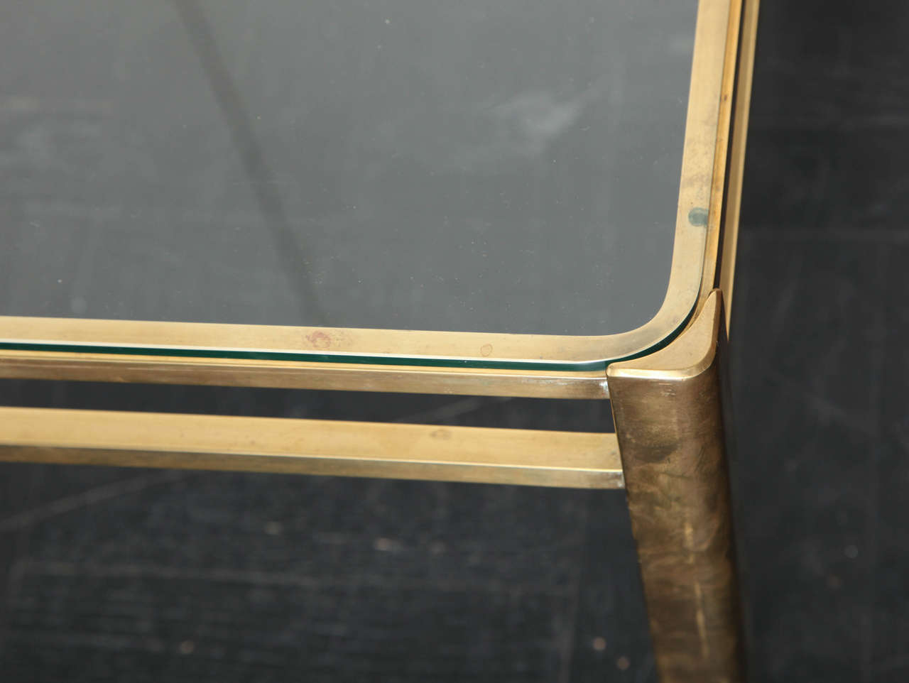 Mid-20th Century Brass Cocktail Table, Signed 'Broncz', 'Reine de France' 1