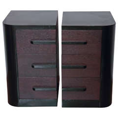 Streamline Pair Of Modernage Art Deco Bookend Matched Ebonized Streamline Pair Of Modernage Art Deco Bookend Matched Ebonized Nightstands For At 1stdibs