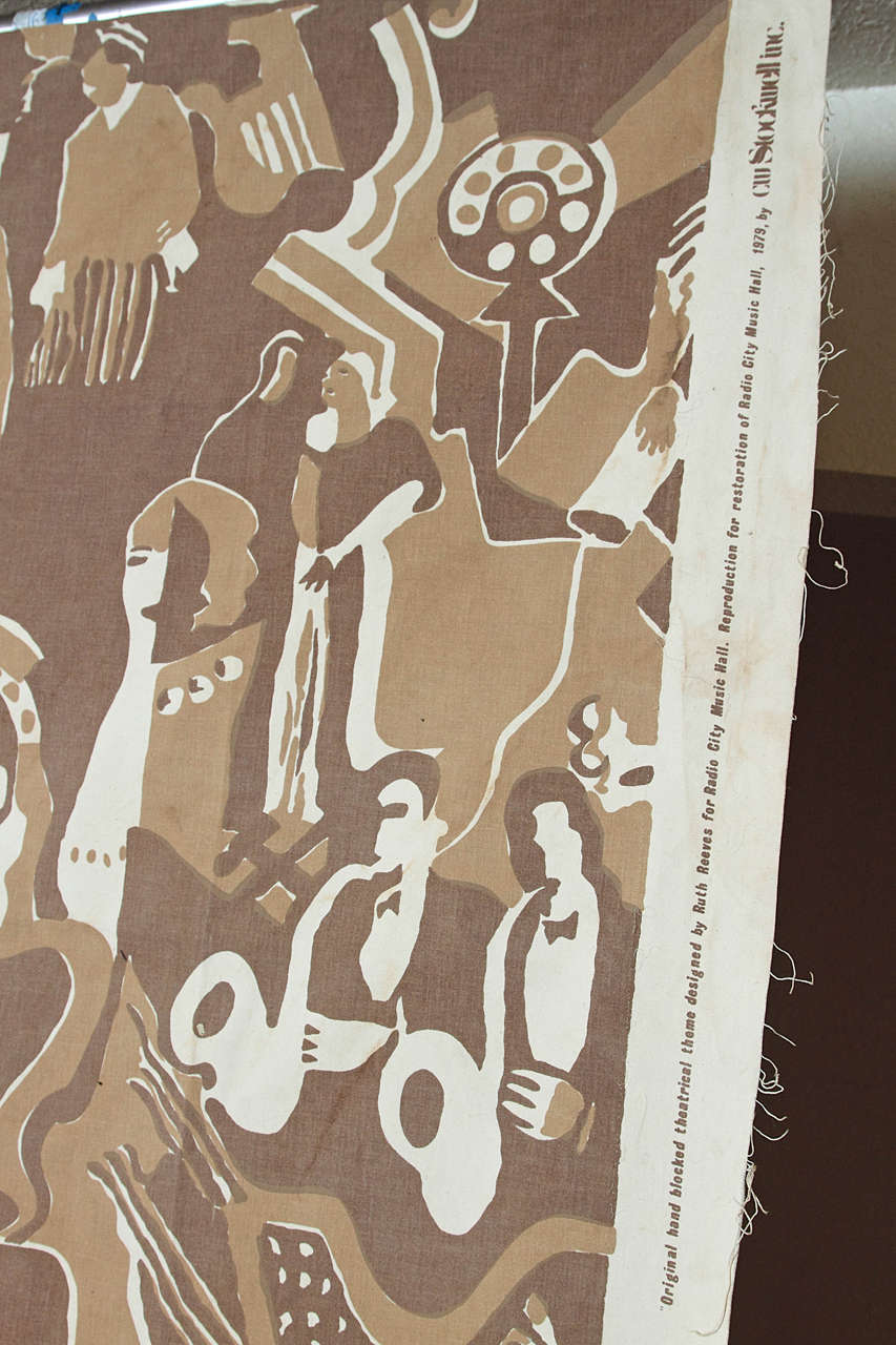 Radio City Music Hall Art Deco Jazz Age, Ruth Reeves / Donald Deskey Fabric