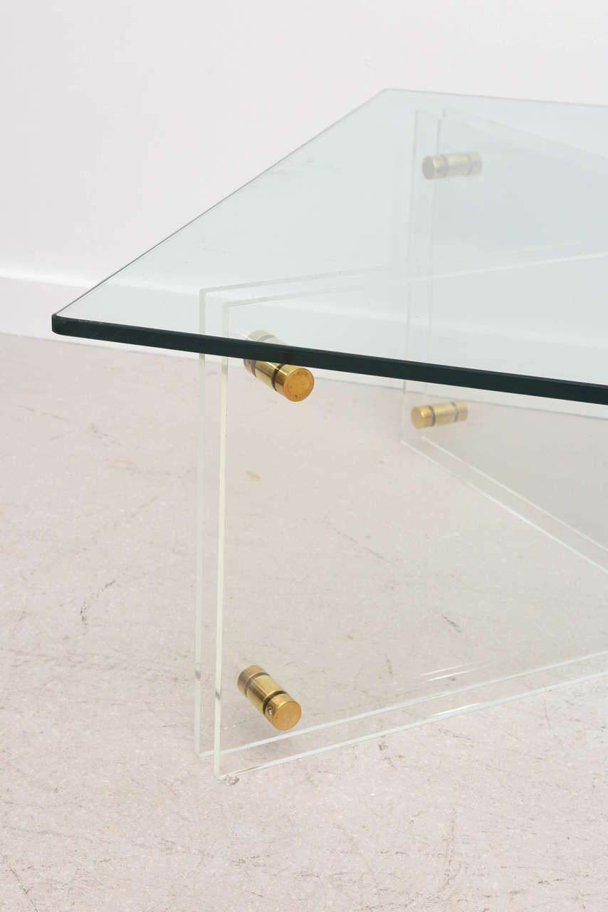 Mid-Century Modern Mid-Century Glass and Acrylic Coffee Table