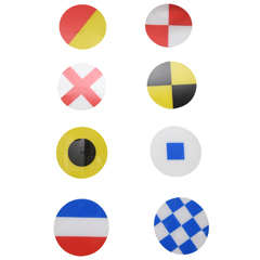 Series of Eight Nautical Flag Motif Discs Wall Display