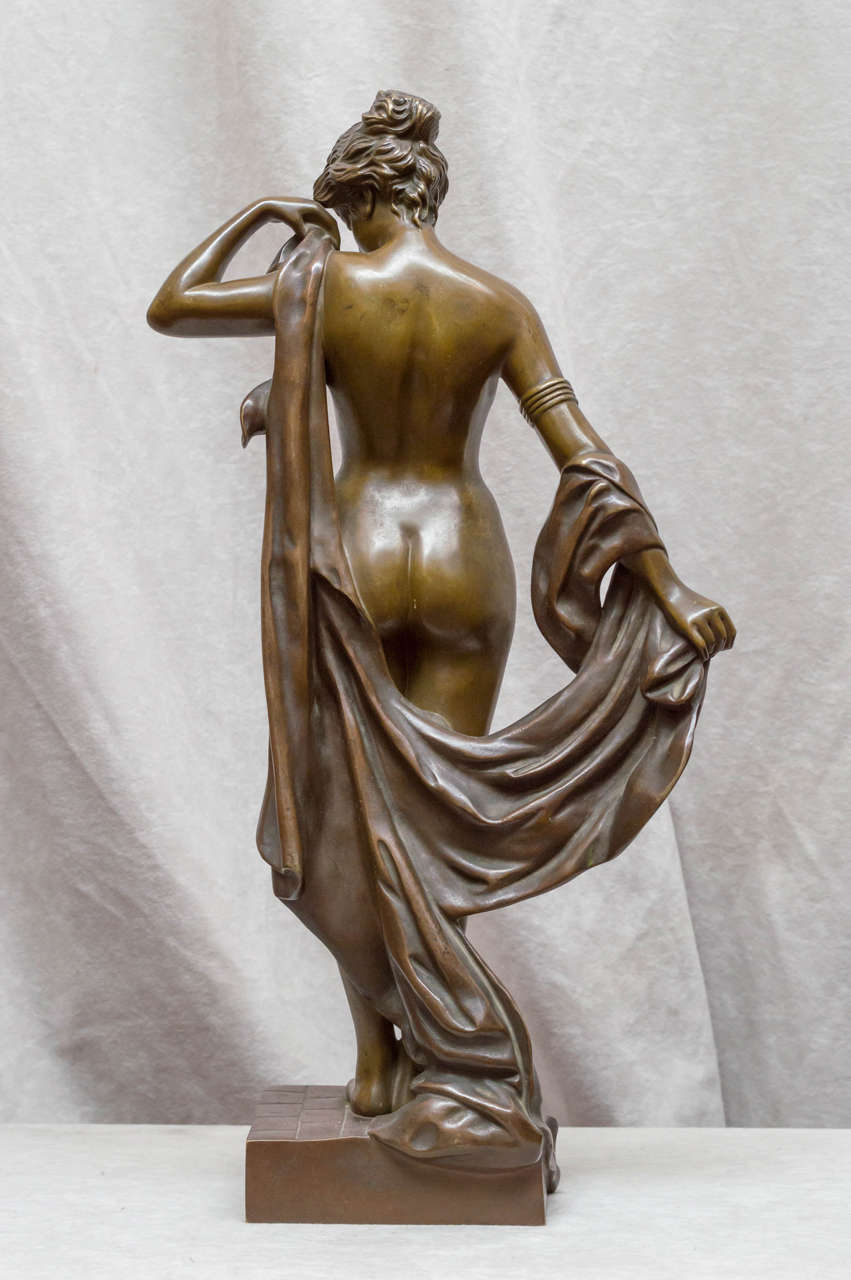 Art Nouveau French Bronze Figure of a Nude 