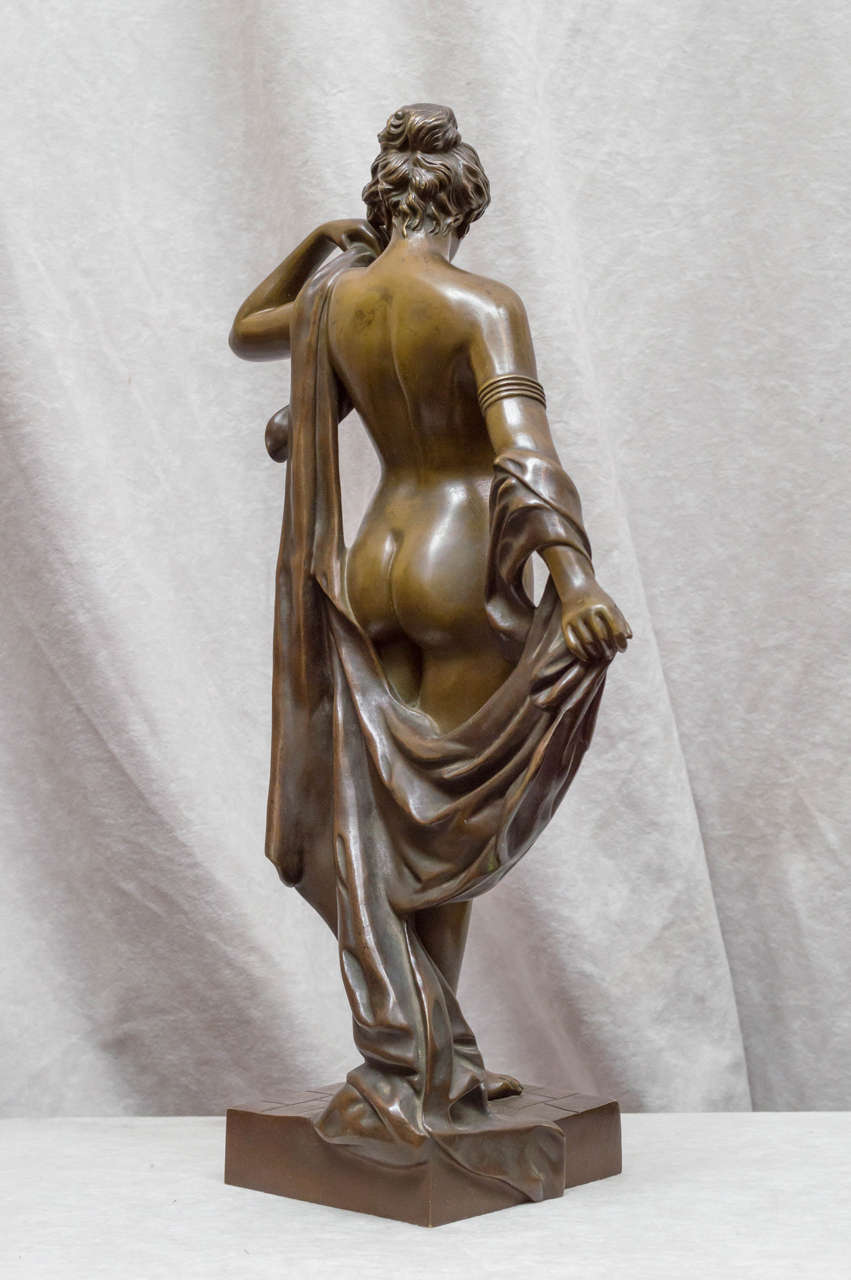 Cast French Bronze Figure of a Nude 