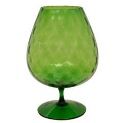 A Large Antique Green Glass Goblet