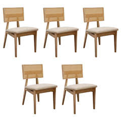 Set of 5 George Nelson for Herman Miller Caned Side Chairs