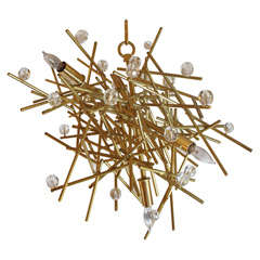 Designers one-of kind Angular Momentum with Crystals, Chandelier by Lou Blass
