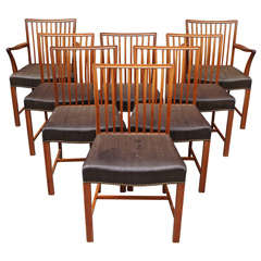 Set 8 Cuban Mahogany Dining Chairs