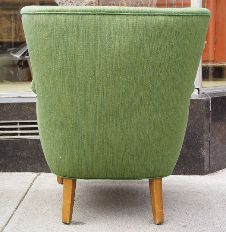 Pair of Green Tub Armchairs 1