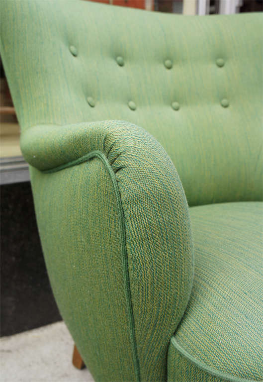 Pair of Green Tub Armchairs 2