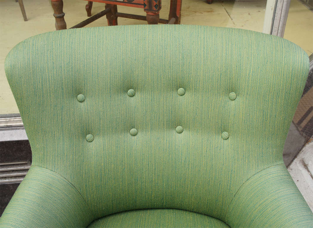 Pair of Green Tub Armchairs 4