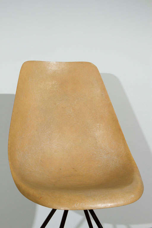 Fiberglass Set of Six Moulded Chairs For Sale