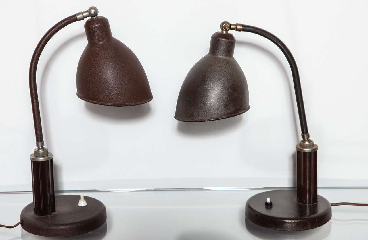 German Adjustable Table Lamp by Christian Dell for Molitor