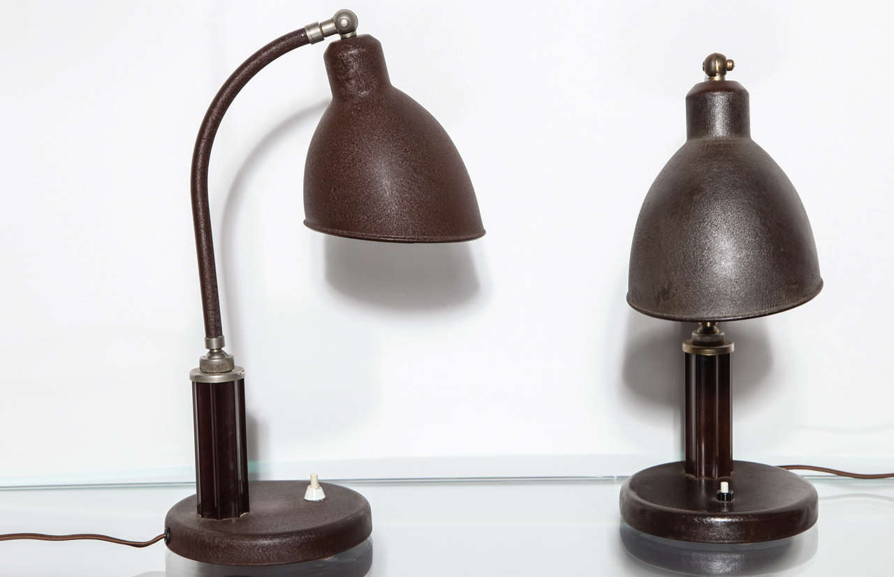 Adjustable Table Lamp by Christian Dell for Molitor In Excellent Condition In New York, NY