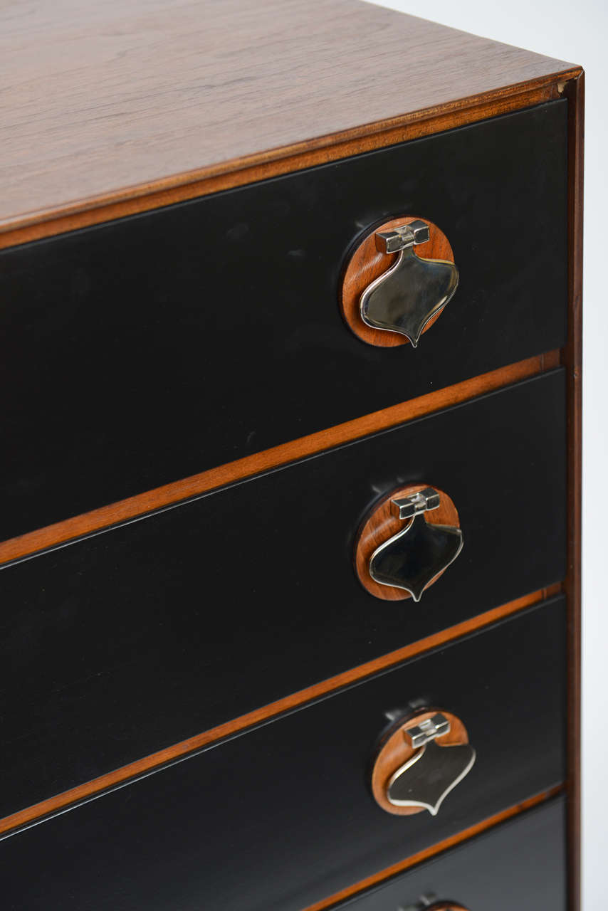 American Exceptional Thin Edge Walnut / Black Lacquer Dresser