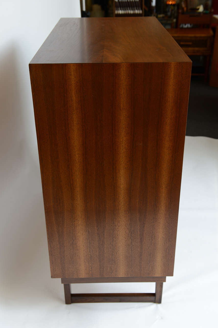 Exceptional Thin Edge Walnut / Black Lacquer Dresser 1