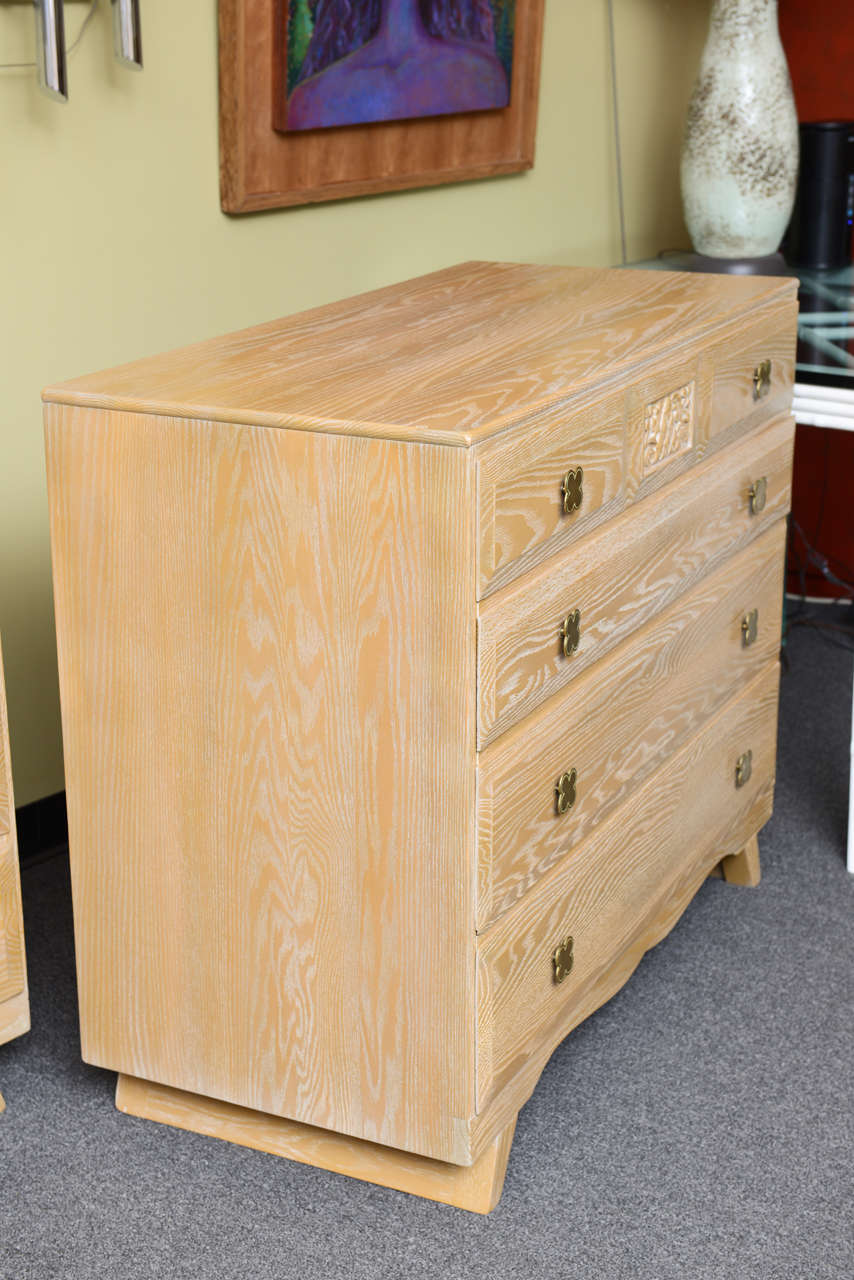 1940s Cerused Oak Dressers Commodes by Jamestown Lounge Co. at 1stDibs