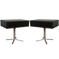 Pair Of Side Tables, Attrib. To Ch.pollock For Knoll, 1970.