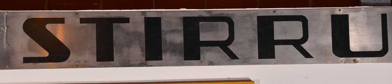 Mid-20th Century Silver Stirrup Nameplate From Original California Vista Dome Zephyr train coach For Sale