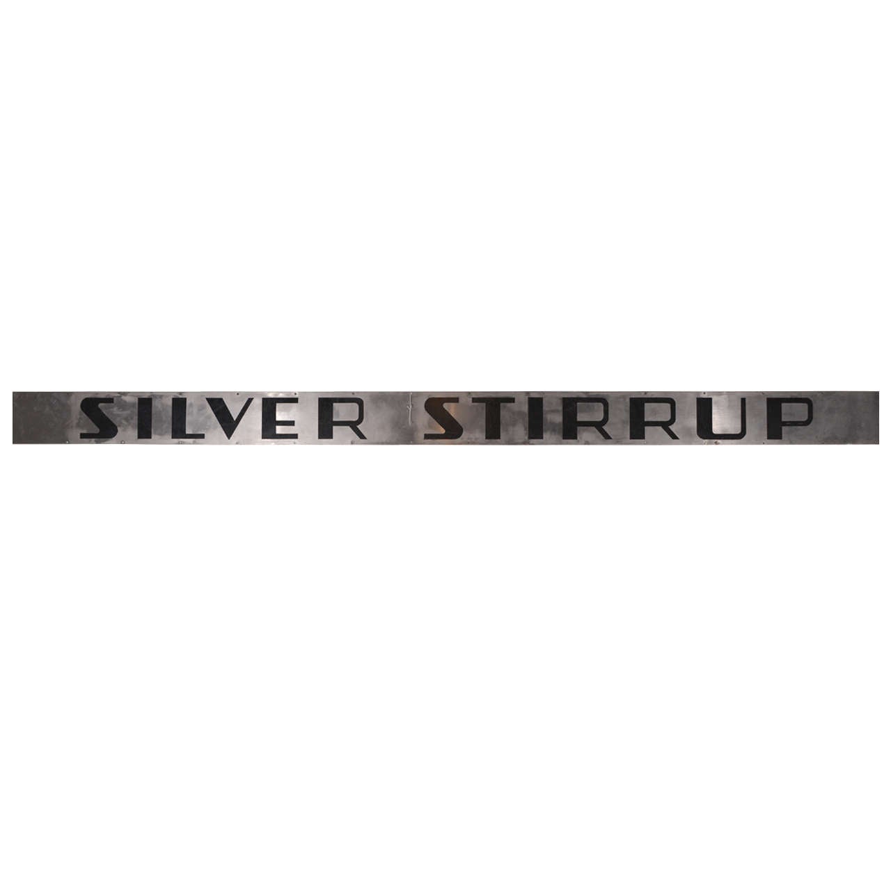 Silver Stirrup Nameplate From Original California Vista Dome Zephyr train coach For Sale