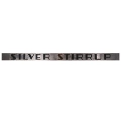 Silver Stirrup Nameplate From Original California Vista Dome Zephyr train coach