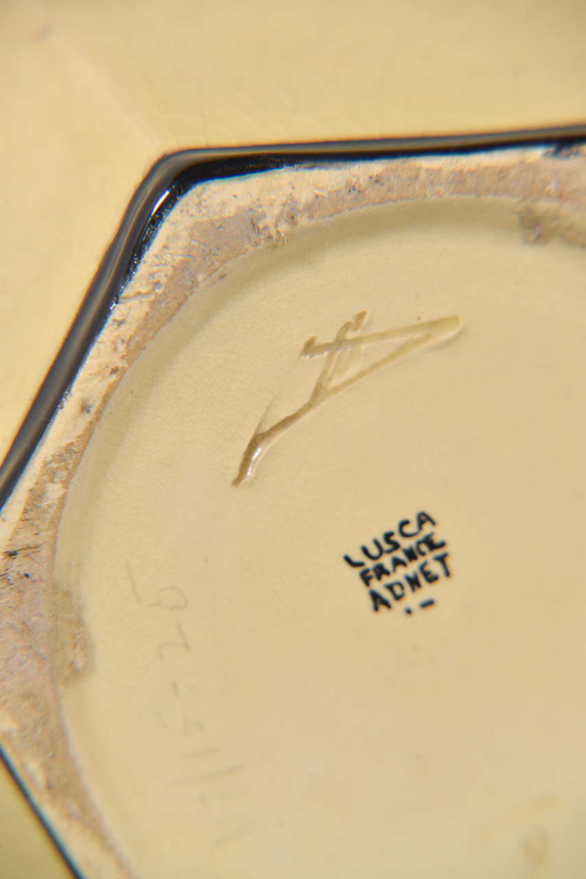 A Lusca Mid Century Glazed Vase for Jacques For Sale